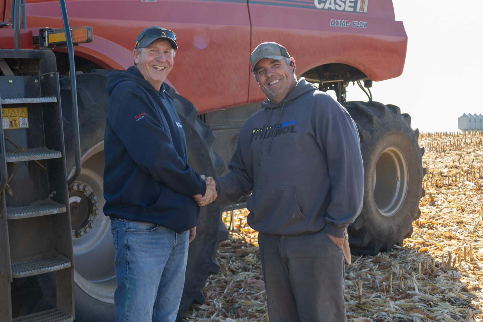 Dave Leonards, NVC agronomist with Matt Boeve.